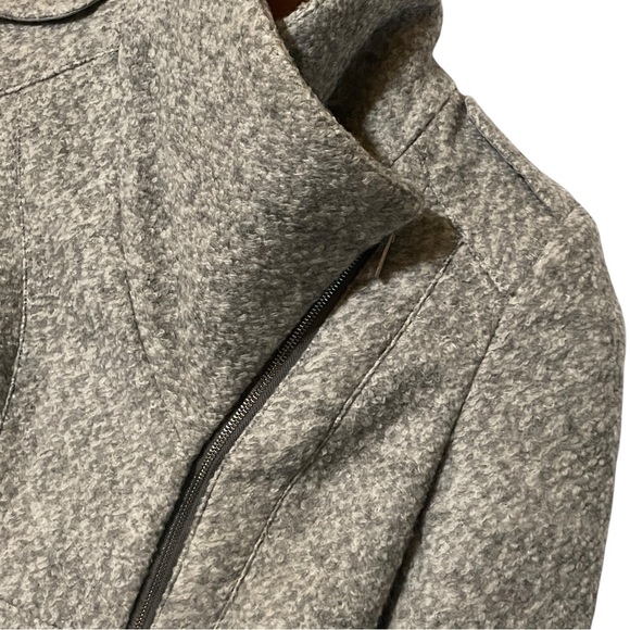 Dex Women's Gray Pea Coat Wool Blend Zip Front Pockets Women's Size XS - Picture 4 of 16